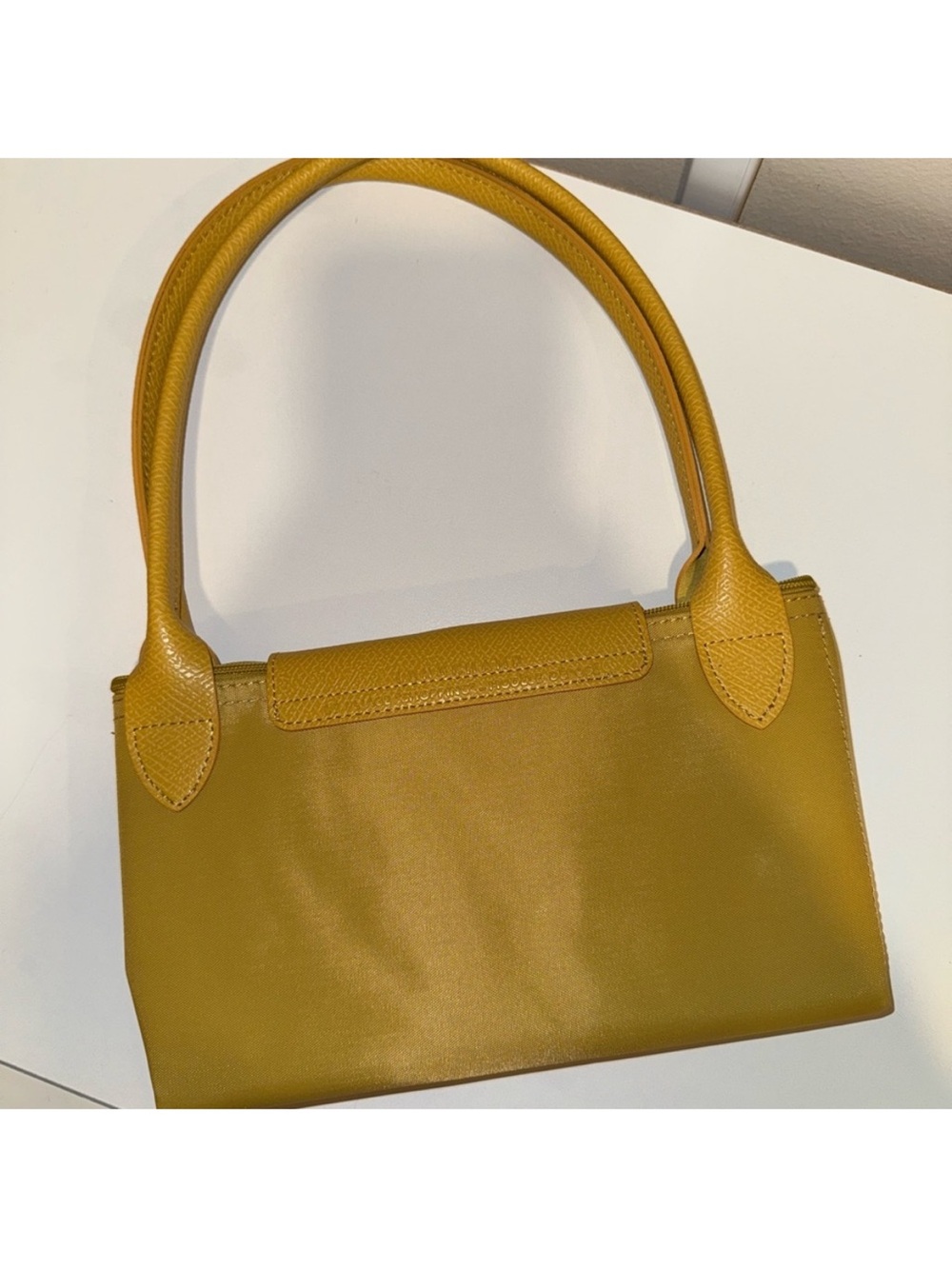 Longchamp Mustard Yellow Leather Shoulder Bag - Picture 2 of 7